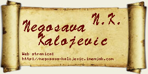 Negosava Kalojević vizit kartica